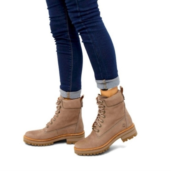 Timberland Shoes - Timberland Courmayeur Valley Lace-Up Boots Womens 7.5  Taupe Nubuck Leather